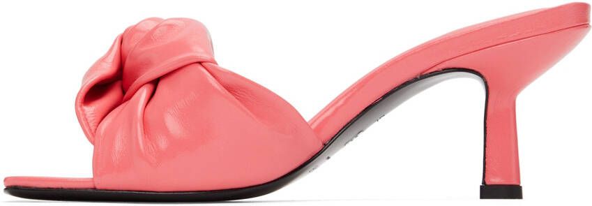 BY FAR Pink Lana Heeled Sandals