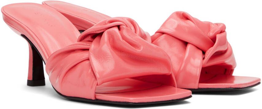 BY FAR Pink Lana Heeled Sandals