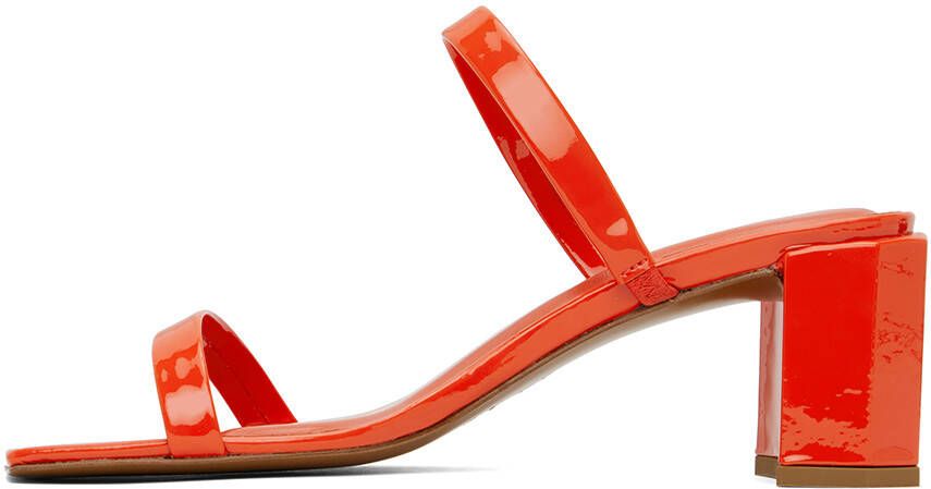 BY FAR Red Tanya Heeled Sandals