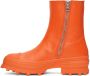 CAMPERLAB Orange Calfskin Traktori Ankle Boots - Thumbnail 3