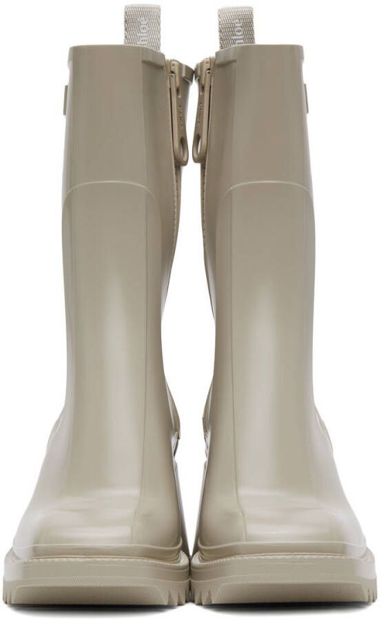 Chloé Beige Betty Rain Boots