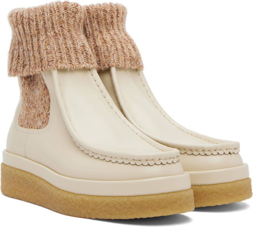 Chloé Beige Jamie Boots