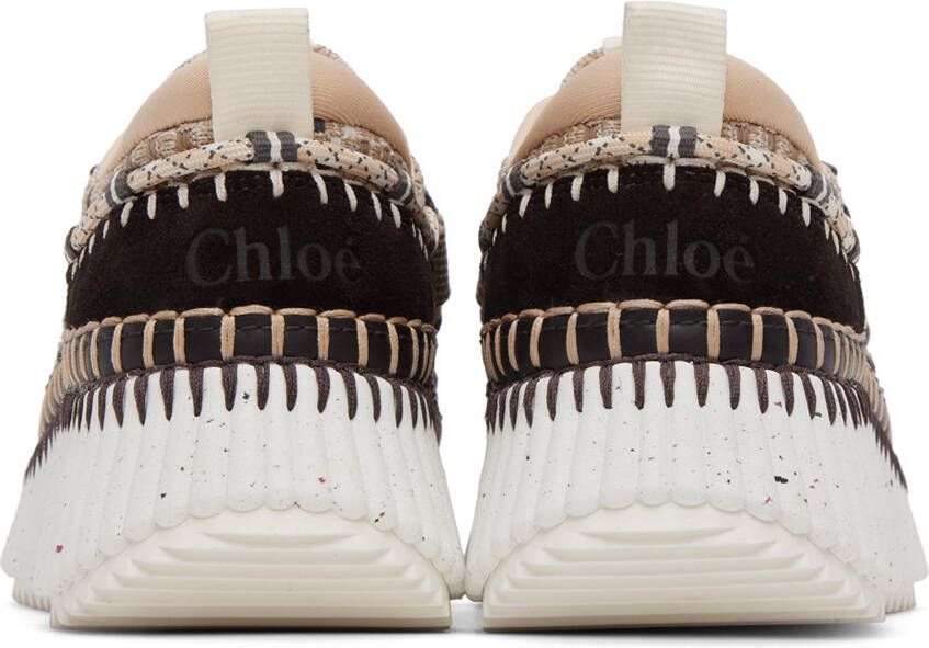 Chloé Beige Nama Velcro Sneakers