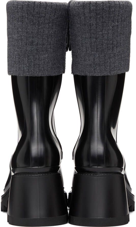 Chloé Black & Grey Betty Rain Boots