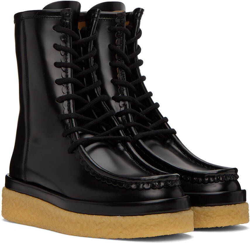 Chloé Black Jamie Lace-Up Boots