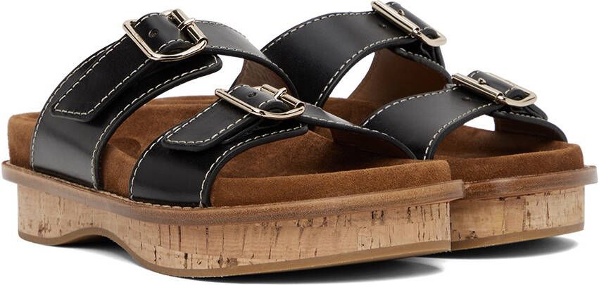 Chloé Black Marah Flat Sandals
