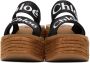 Chloé Black Woody Wedge Heeled Sandals - Thumbnail 2
