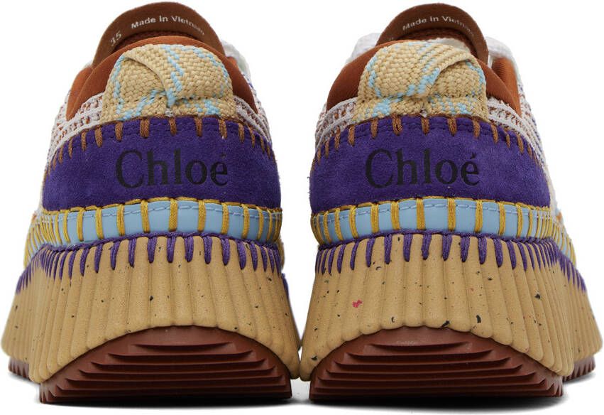 Chloé Blue & Brown Nama Sneakers