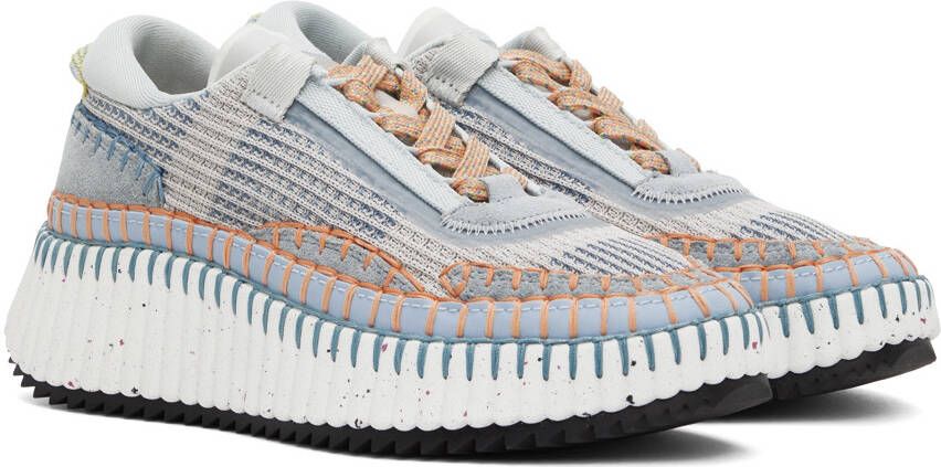 Chloé Blue & Orange Nama Sneakers