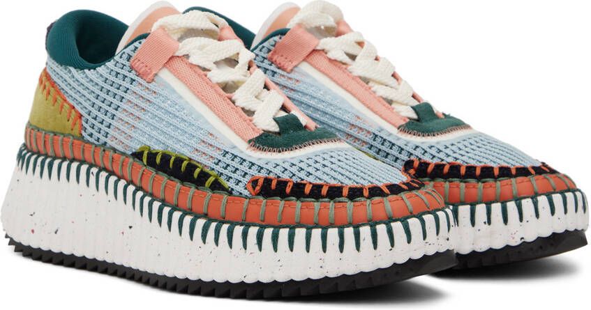 Chloé Blue & Pink Nama Sneakers