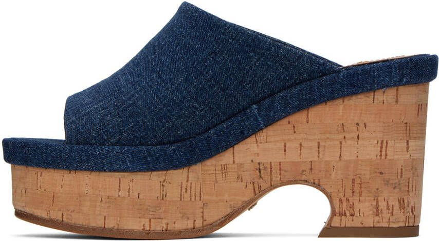 Chloé Blue Oli Platform Heeled Sandals