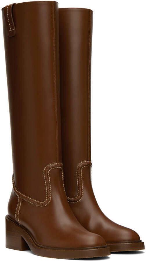 Chloé Brown Mallo Tall Boots