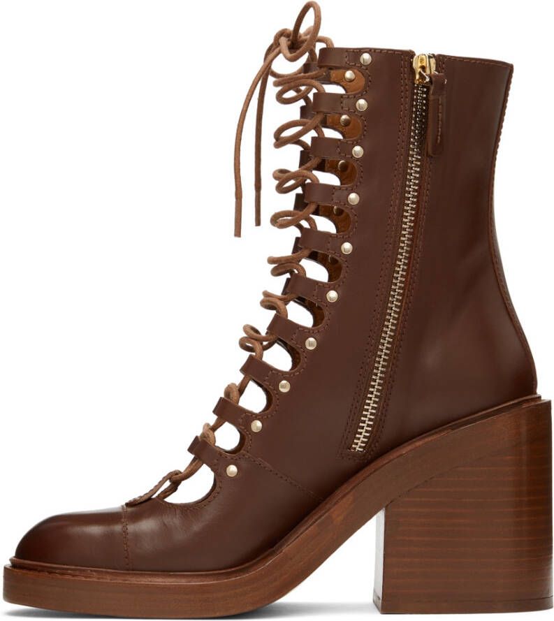 Chloé Brown May Ankle Boots