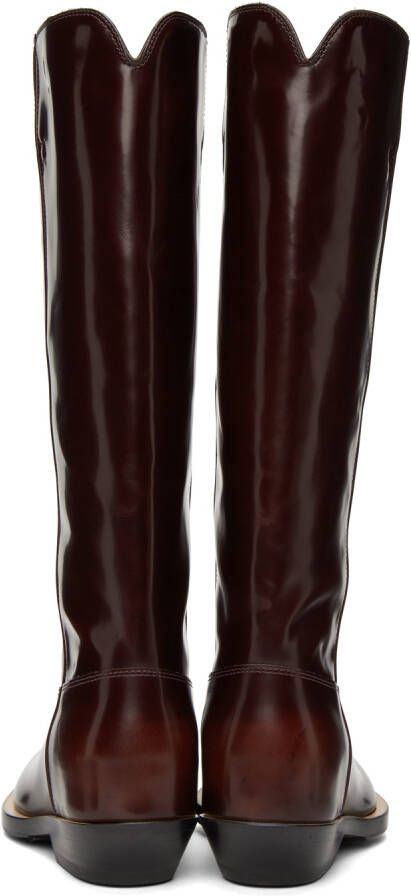 Chloé Burgundy Nellie Boots