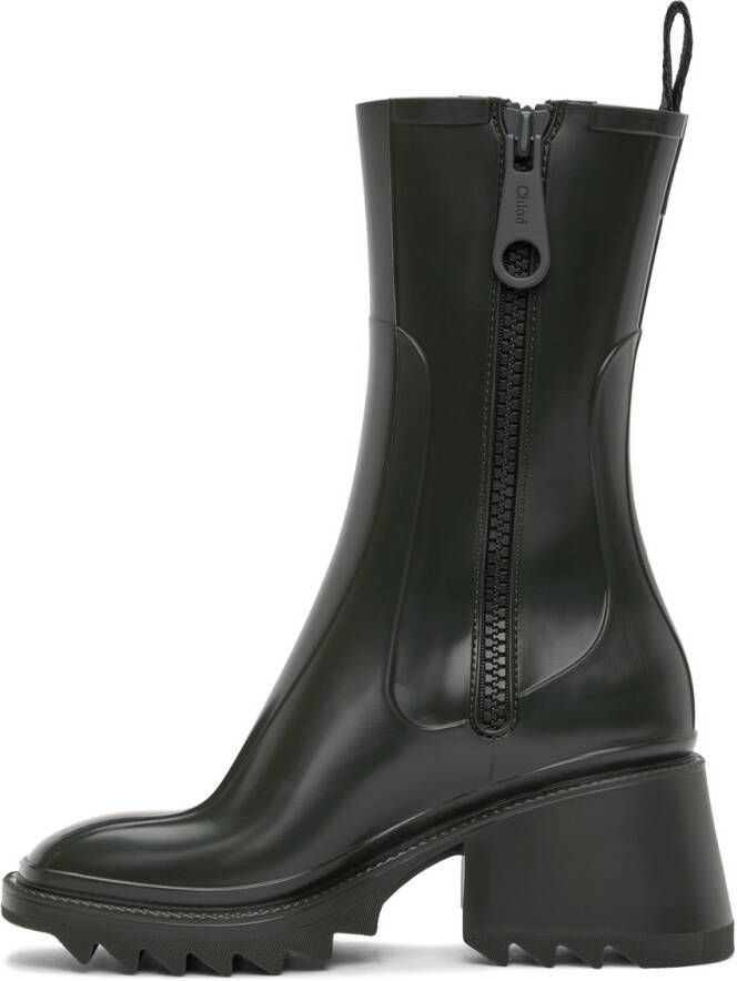 Chloé Green Betty Rain Boots