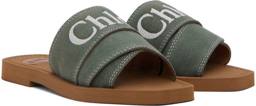 Chloé Green Woody Sandals