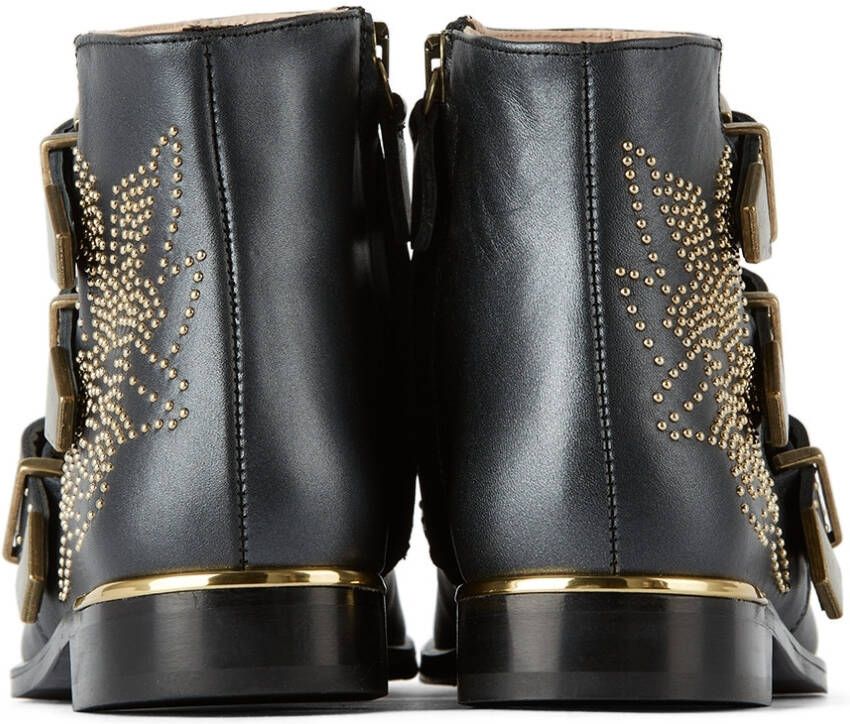 Chloé Kids Black Studded Ankle Boots