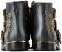 Chloé Kids Black Studded Ankle Boots - Thumbnail 2