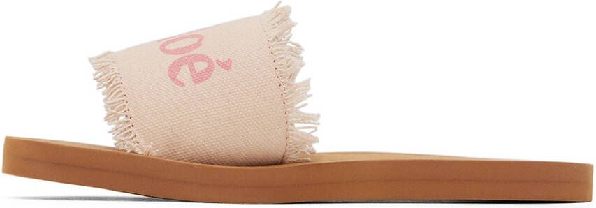 Chloé Kids Pink Fringed Sandals