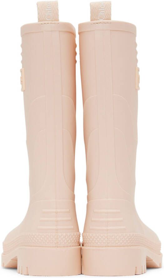 Chloé Kids Pink Rubber Wellington Boots