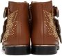 Chloé Kids studded buckled ankle boots Brown - Thumbnail 5