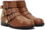 Chloé Kids studded buckled ankle boots Brown - Thumbnail 7