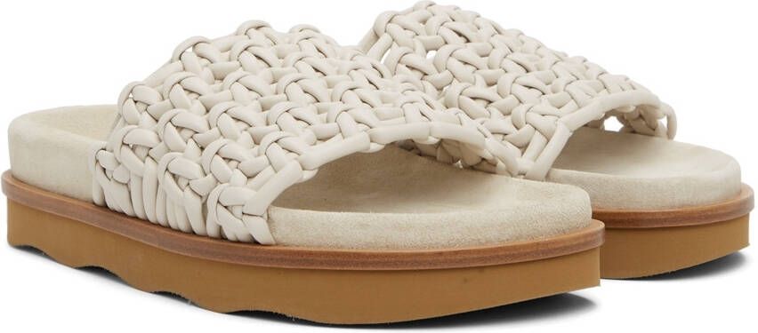 Chloé Off-White Wavy Flat Sandals