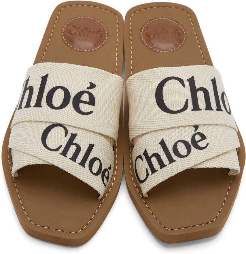Chloé Off-White Woody Flat Mules