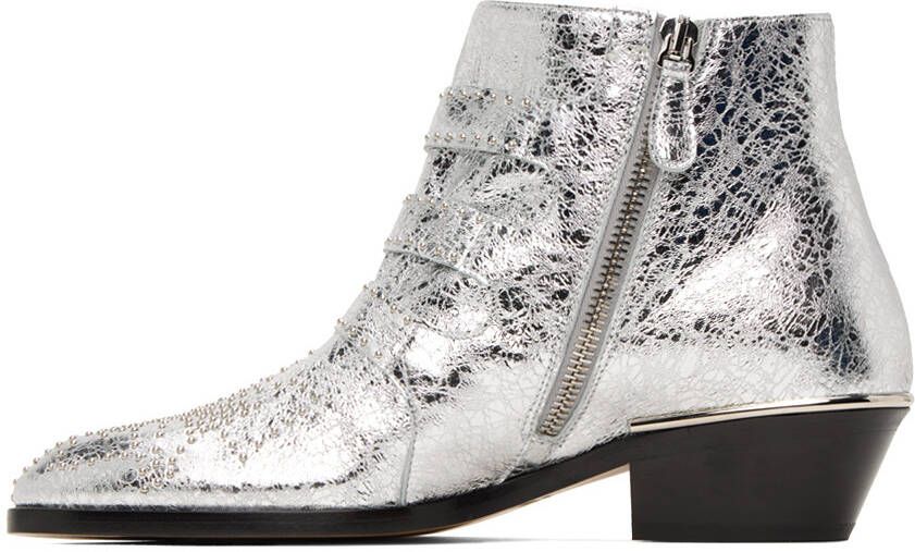 Chloé Silver Susanna Ankle Boots