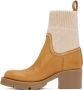 Chloé Tan & Beige Neva Sock Boots - Thumbnail 3