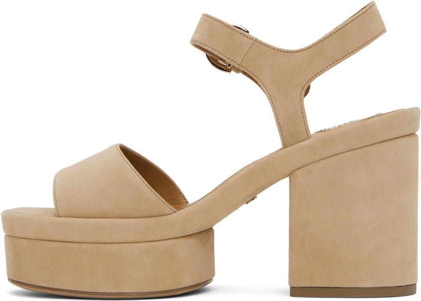 Chloé Tan Odina Heeled Sandals