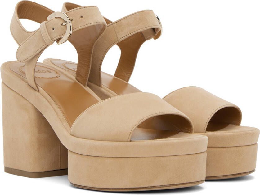 Chloé Tan Odina Heeled Sandals