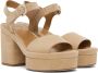 Chloé Tan Odina Heeled Sandals - Thumbnail 4