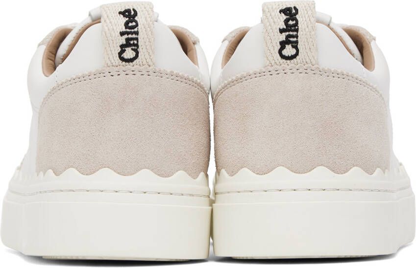 Chloé White & Beige Lauren Sneakers