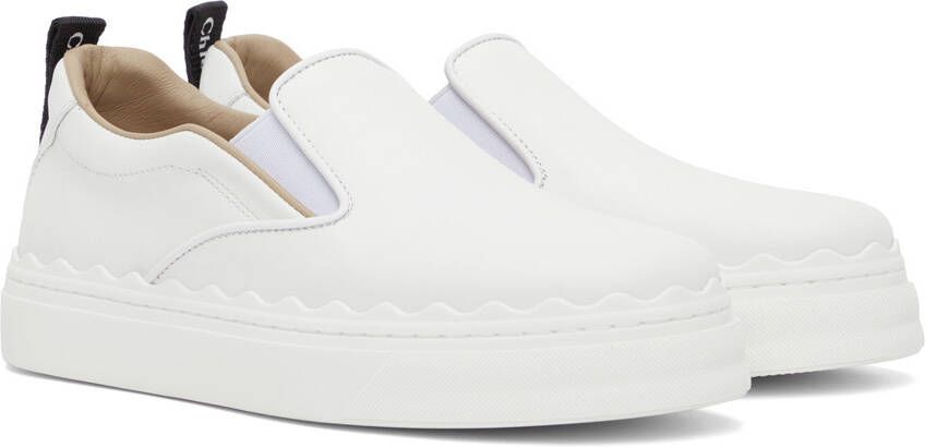 Chloé White Lauren Slip-On Sneakers