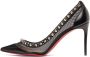 Christian Louboutin Black & Silver Galativi Spikes 85 Heels - Thumbnail 3