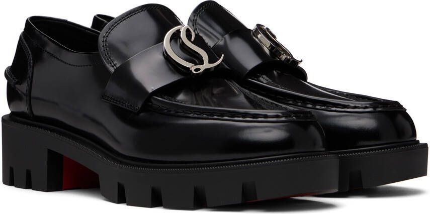 Christian Louboutin Black CL Moc Lug Loafers