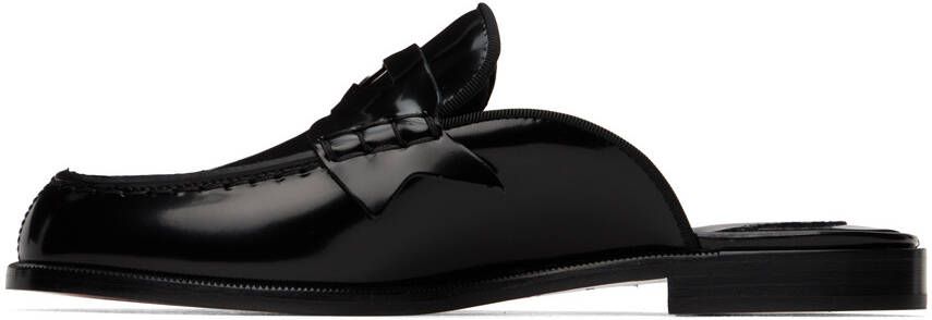 Christian Louboutin Black Penny Mule Loafers