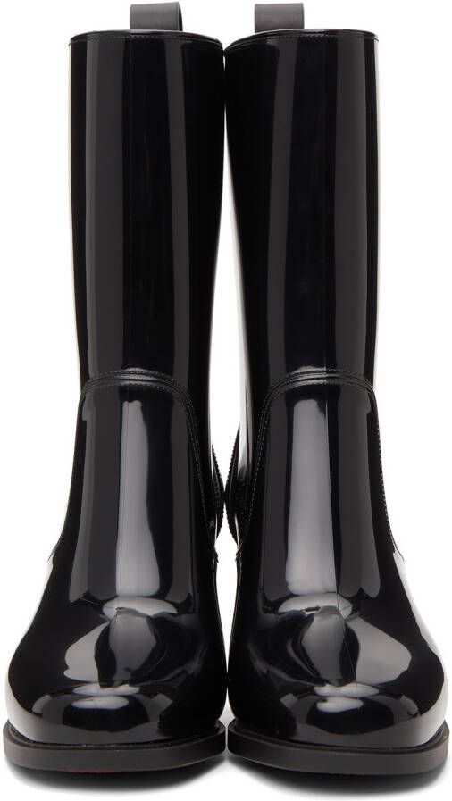 Christian Louboutin Black PVC Loubirain 70 Boots