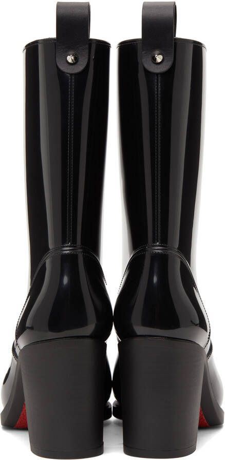 Christian Louboutin Black PVC Loubirain 70 Boots