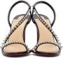 Christian Louboutin Black Rosalie Spikes 100 Heeled Sandals - Thumbnail 2