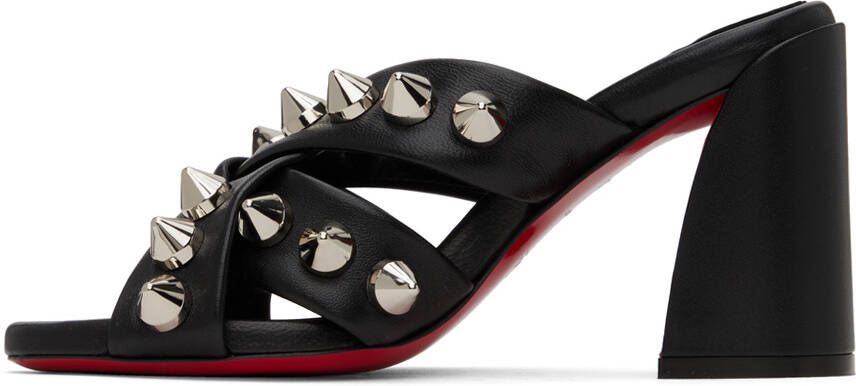 Christian Louboutin Black Spika Club Heeled Sandals