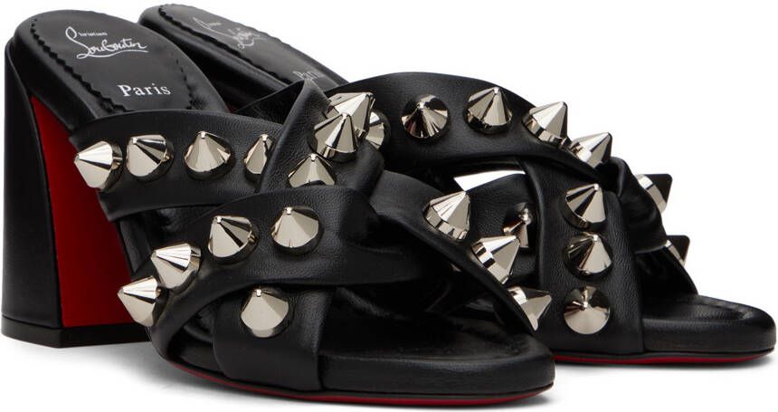 Christian Louboutin Black Spika Club Heeled Sandals