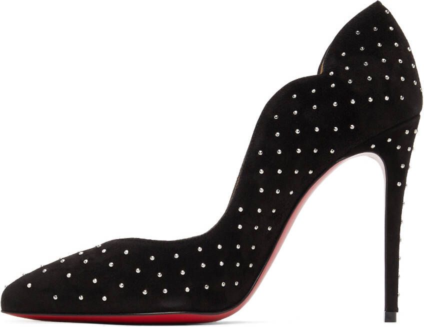 Christian Louboutin Black Suede Hot Chick 100mm Heels