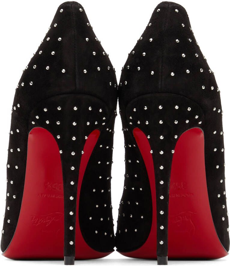 Christian Louboutin Black Suede Hot Chick 100mm Heels