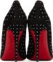 Christian Louboutin Black Suede Hot Chick 100mm Heels - Thumbnail 4
