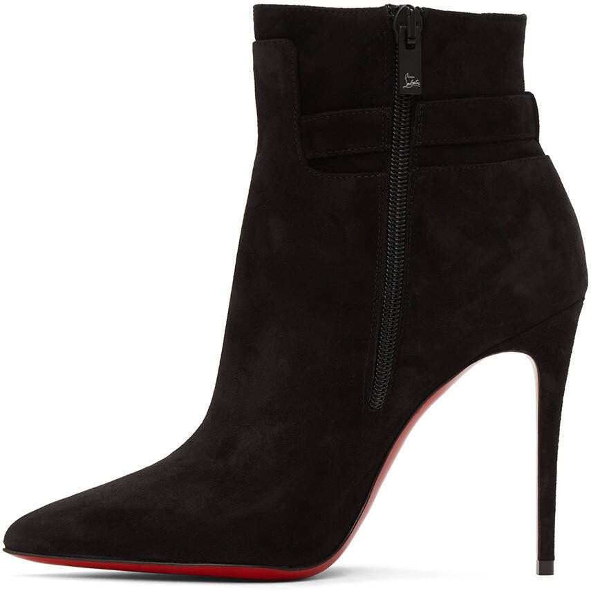 Christian Louboutin Black Suede Lock So Kate 100 Boots