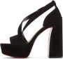 Christian Louboutin Black Suede Movida 130 Heels - Thumbnail 3