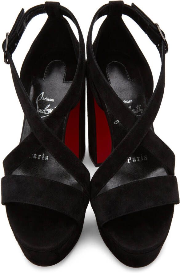 Christian Louboutin Black Suede Movida 130 Heels