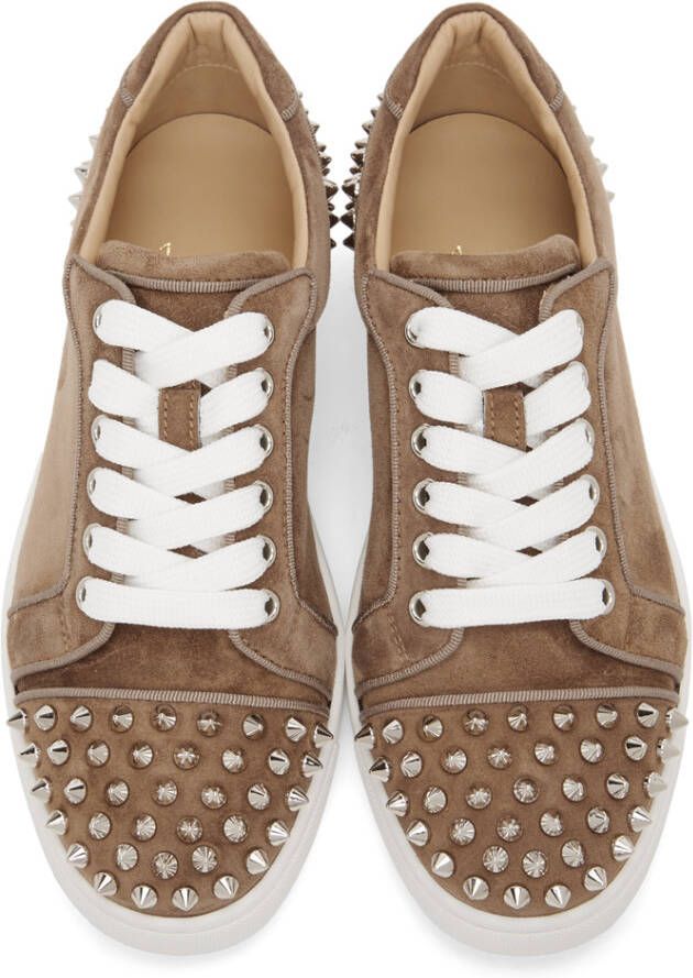 Christian Louboutin Brown Suede Vieira 2 Orlato Sneakers